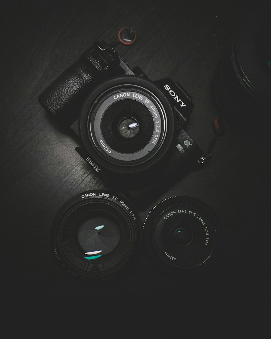 A camera ready for a content shoot